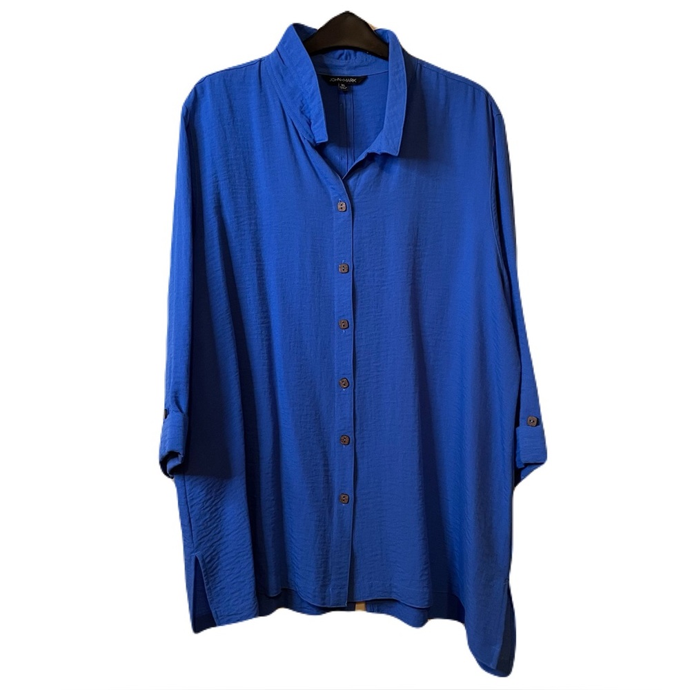 John Mark Blue tunic top XL